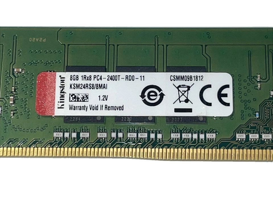 16GB (2x8GB) Kingston KSM24RS8/8MAi PC4-19200 CL17 288-Pol. RDIMM ECC Server RAM - Bild 2 von 2