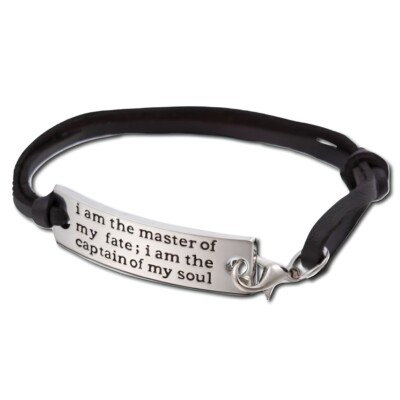 Armband Ich bin der Meister meines Schicksals Ich bin der Kapitän meiner Seele Wortschmuck