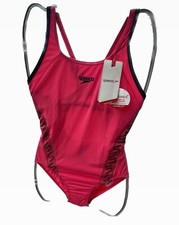 Image of SPEEDO MONOGRAM WOMENS SWIMMING COSTUME  / SIZE 36 / NEW / PINK