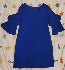 Trina turk dress size XS, size 0 blue with back zip