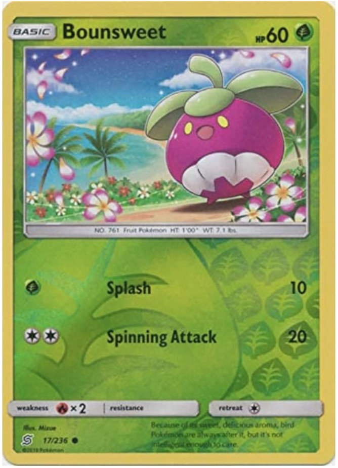 Pokemon - Bounsweet - 17/236 - Unified Minds - Reverse Holo - NM/M - new