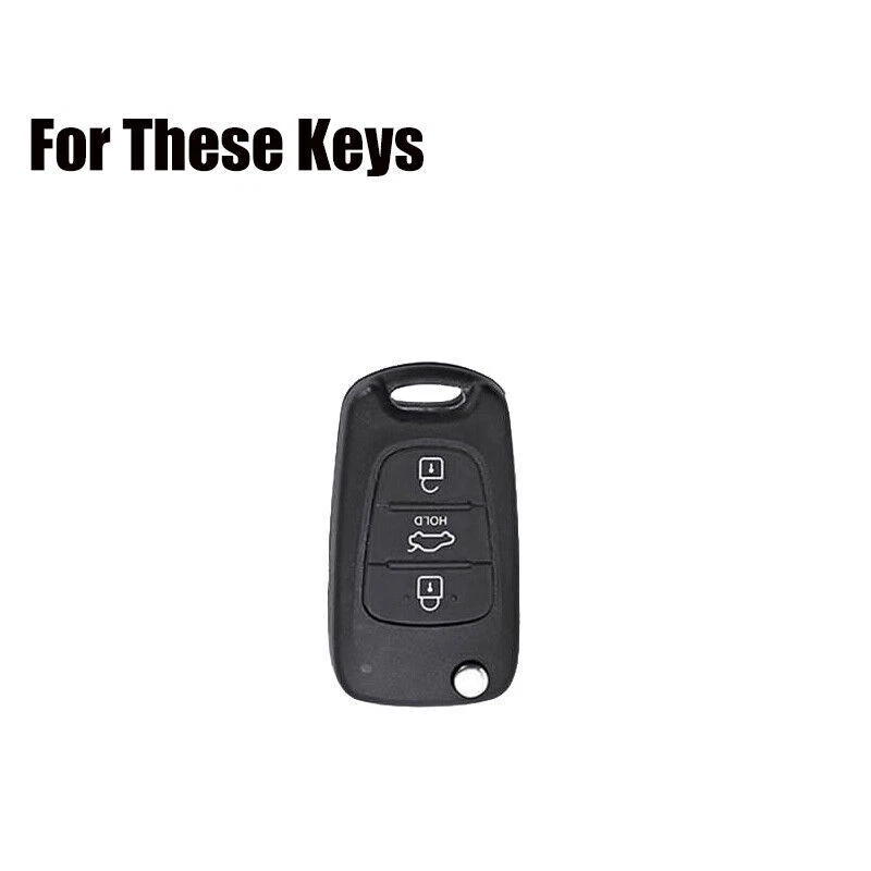 Zinc Alloy Leather Car Key Fob Case Cover Bag For Hyundai Veloster IX35 I20 I30 - Image 2 of 4