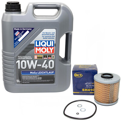 Motoröl Set 10W-40 5 Liter + Ölfilter SH 410 für BMW 3er 318is E30 E36 136 140PS