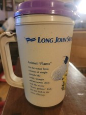 Long John Silver's 22oz Insulated Cup W Lid Made In USA Animal Plants Sea Art