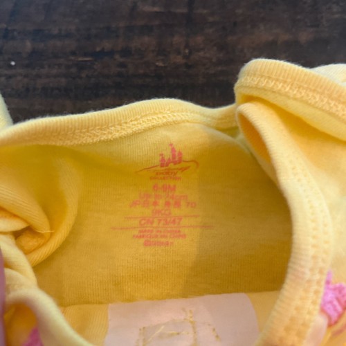 Disney Baby Size 6-9 Months Princess Belle One-Piece Romper Tulle Skirt Costume - Picture 3 of 6