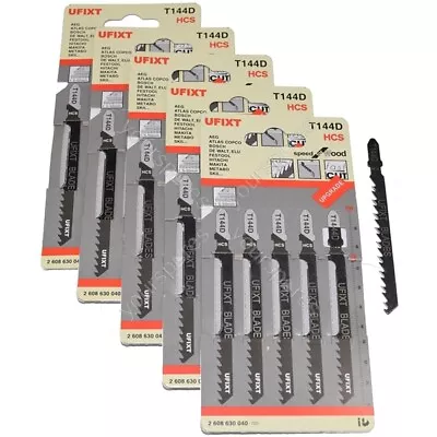 25 x Jigsaw Blades T144D High Speed Wood Cutting HCS Fits Bosch