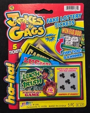 Jokes & Gags - Fake Lottery Tickets - Every Ticket is a Winner! - 5 Tickets