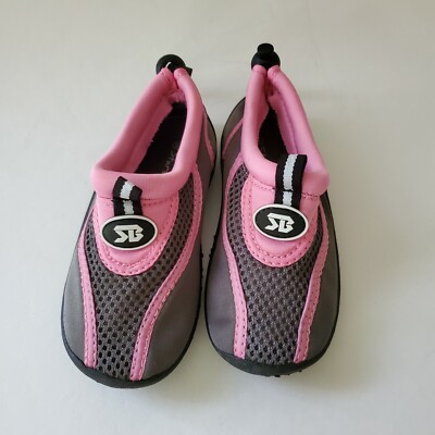 Star Bay Girl Pink/Grey Water Shoes Mesh Drawstring Water Shoes