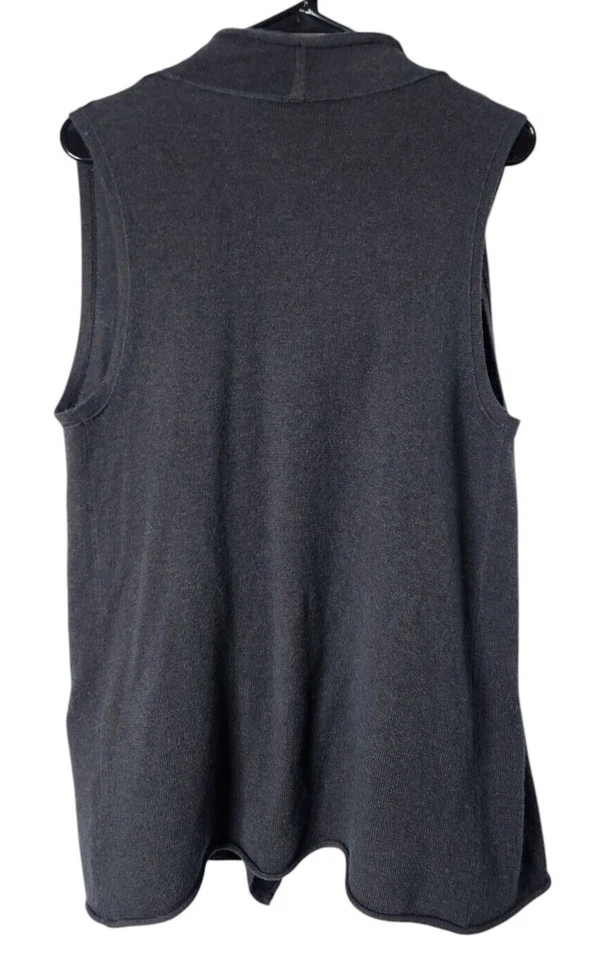 Suéter Peck & Peck para mujer M 2 capas 100 % cachemir bolsillos con cremallera grisáceo-verde Foto 2 de 4