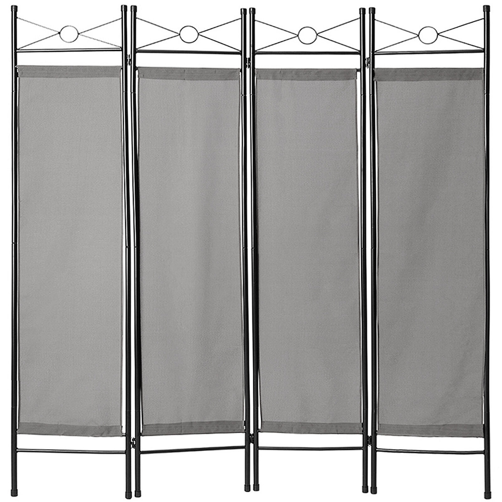 tectake 403555 4Panel Room Divider Grey for sale online eBay