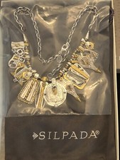 SILPADA N3239 NEW  INDIGENOUS IMPRESSIONS  STERLING SILVER  BRASS NECKLACE NIB