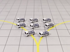 8x TOILET/LAVATORY Service Truck Airport GSE Vehicle 1:500 Scale Diorama Models