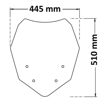 Cupolino Trasparente Alto Per Benelli TRK 702 X (23-24) – 14 Cm Più Dell'originale, L.360 X H.500 Mm