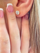 2carat White Gold Diamond Earrings Certified Diamond Earrings Platinum 18k Gold