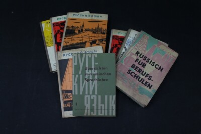 Bundle old books textbook 7 pieces Russian old vintage GDR textbook