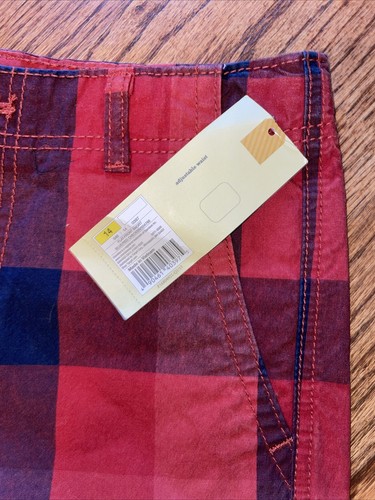 Cherokee Buffalo Plaid Shorts Girls 14 Vintage NEW Gorecore Adjustable Waist - Picture 2 of 6