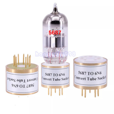 1PC Ceramic 5687 TO 6N6 E88CC 6922 6DJ8 Vacuum Tube socket Adapter | eBay