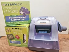 XYRON Model 250 Create a sticker Maker & 2 new Permanent Adhesive Cartridges
