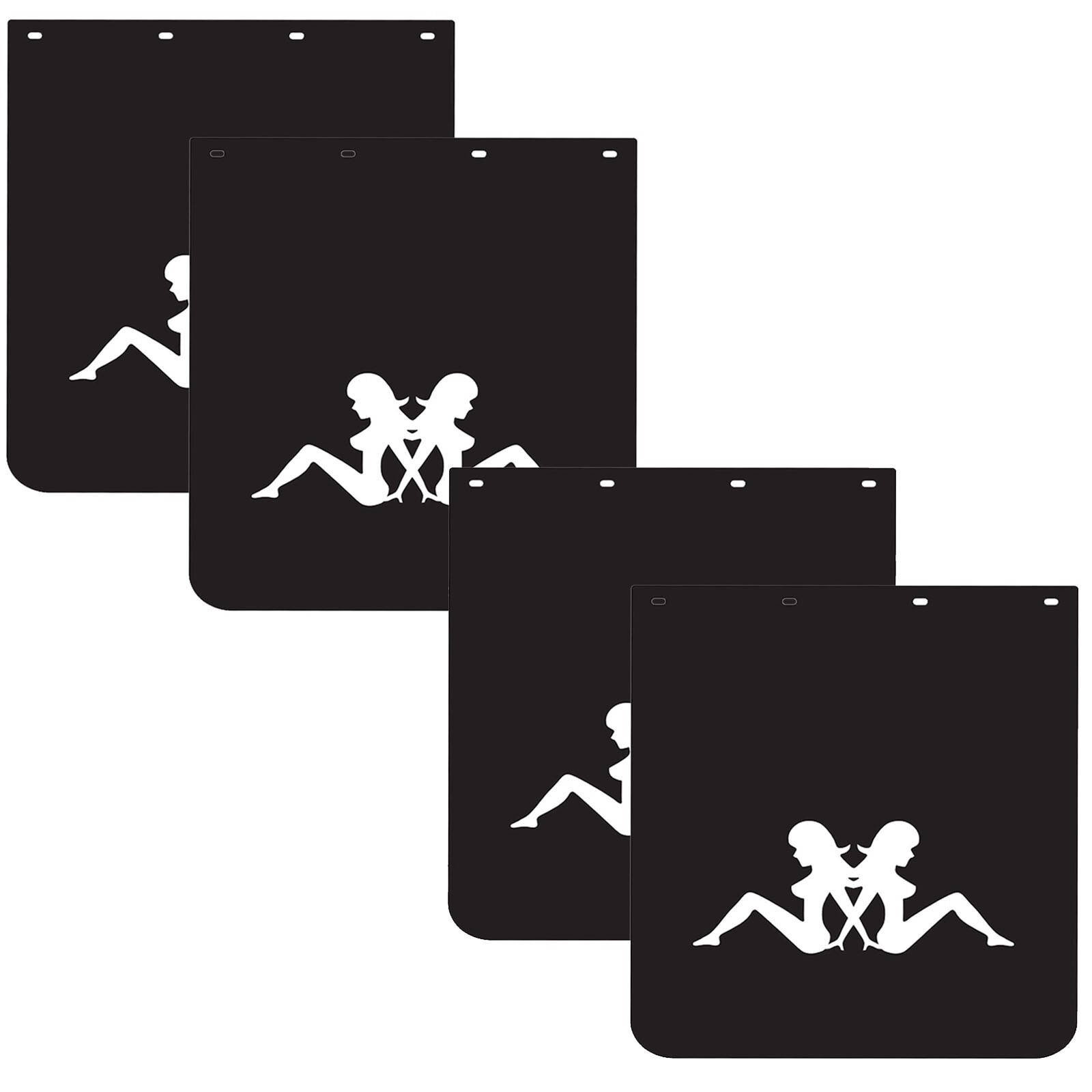 Heavy-Duty 24x24 Mud Flaps for Semi Trucks & Trailers Set of 4 3/16 Thick