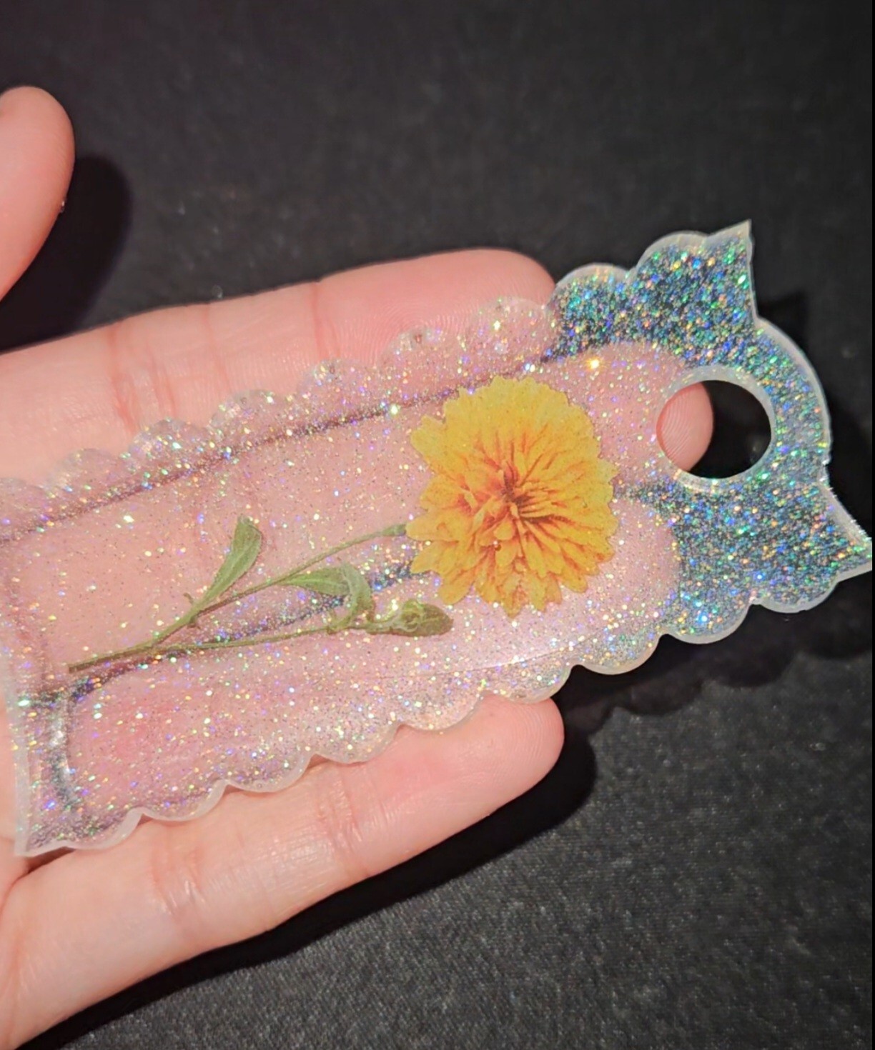 Stanley cup name plate Yellow flower For 40oz Cup Size!!-image