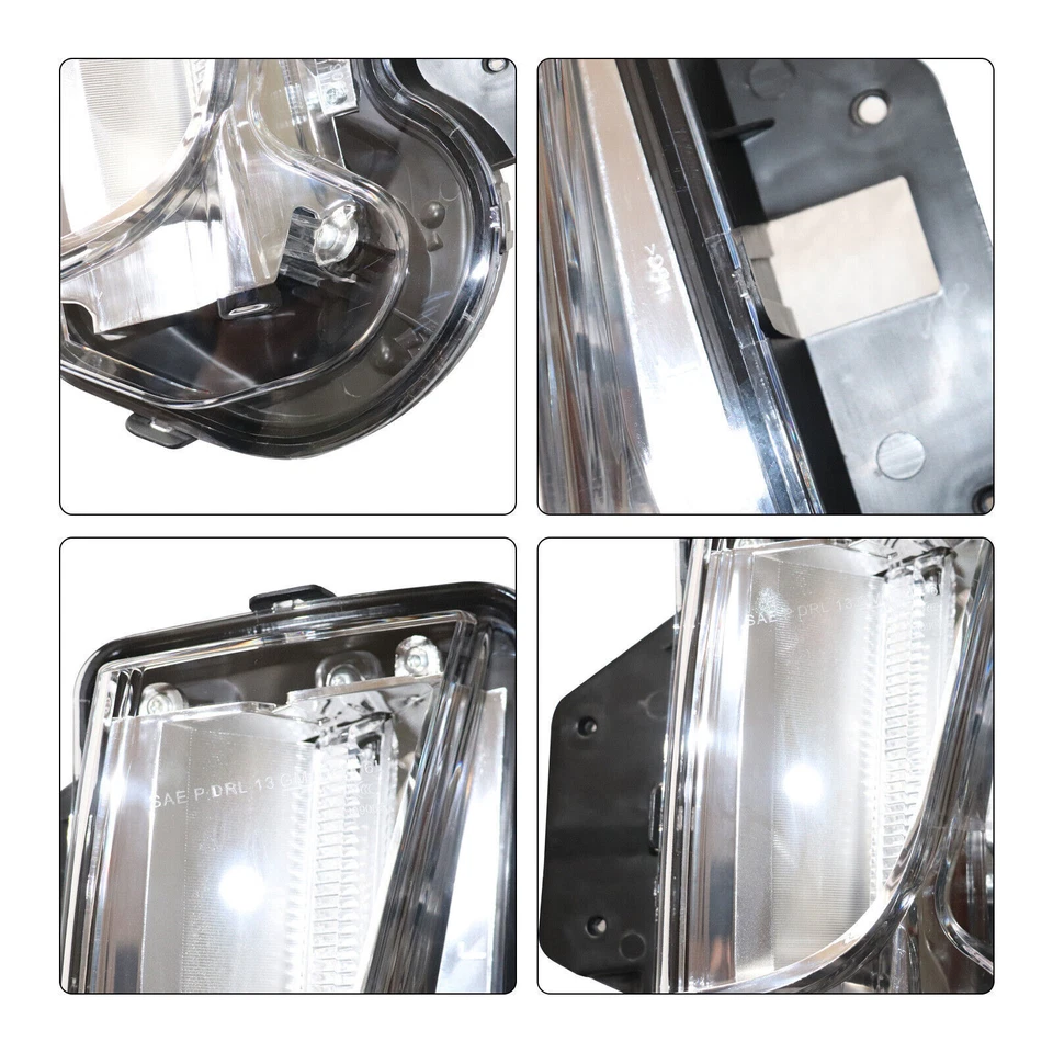 Left+Right Side For 2013-2017 Cadillac XTS LED Daytime Running Bumper Fog Lights - Imagem 3 de 4