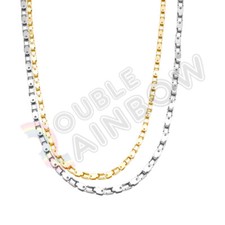 24 inches Men Stainless Steel Gold/Silver 4mm Bike Box Chain Link C4