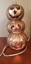 The Paper Magic Group Pumpkin Jack-o-Lantern Stack Electric Lighted Vintage 1999