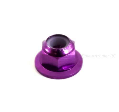 HSP Purple Aluminum Wheel Hub M4 Locknuts - Redcat Lightning Volcano Tornado EPX - Picture 2 of 3