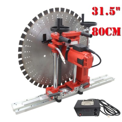 31.5'' Semi-auto Concrete Wall Cutter Notcher Machine Quick Install Track 220V