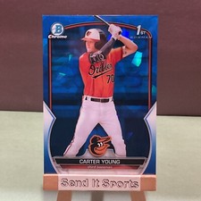 Carter Young 2023 Bowman Chrome Sapphire 1st #BCP-183 Baltimore Orioles