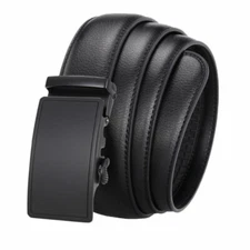 Men Genuine Real Leather Automatic Buckle Belts Waist Strap Belt Waistband Gift