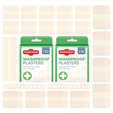 220 Washproof Plasters Assorted Waterproof Breathable Adhesive First Aid Healing