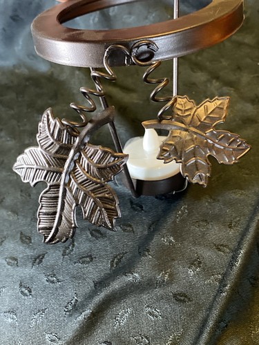 Hallmark Mercury Glass Pumpkin Candle Holder w/ LED Light Copper Color Decor New - Picture 7 of 7