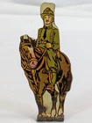Vintage Marx U.S. CAVALRY #5 Tin Toy US Army Soldier Cork Gun Target Used