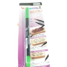 Uchida 1122-C-48 Marvy Extra Fine Tip Le Plume II Double Ender Marker Pen, Leaf