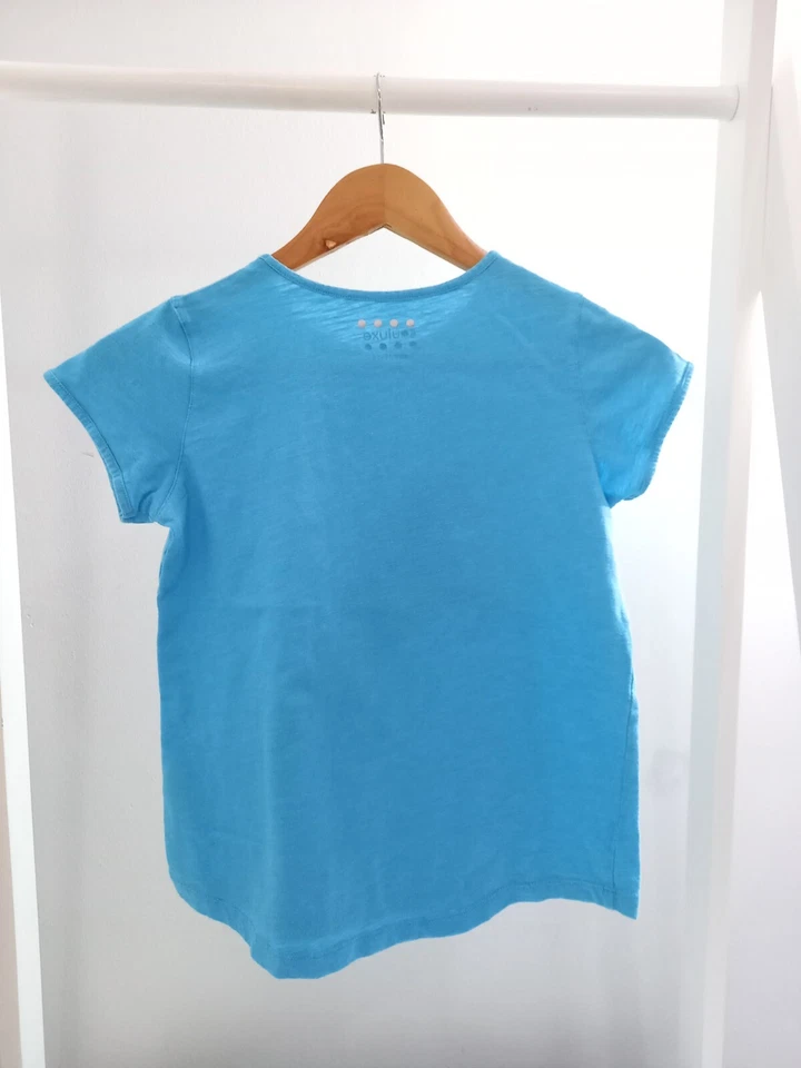 Gilrs 10 Years Blue Short Sleeve Unicorn Top T-shirt Casual Clothes Summer Cute - Image 2 of 3