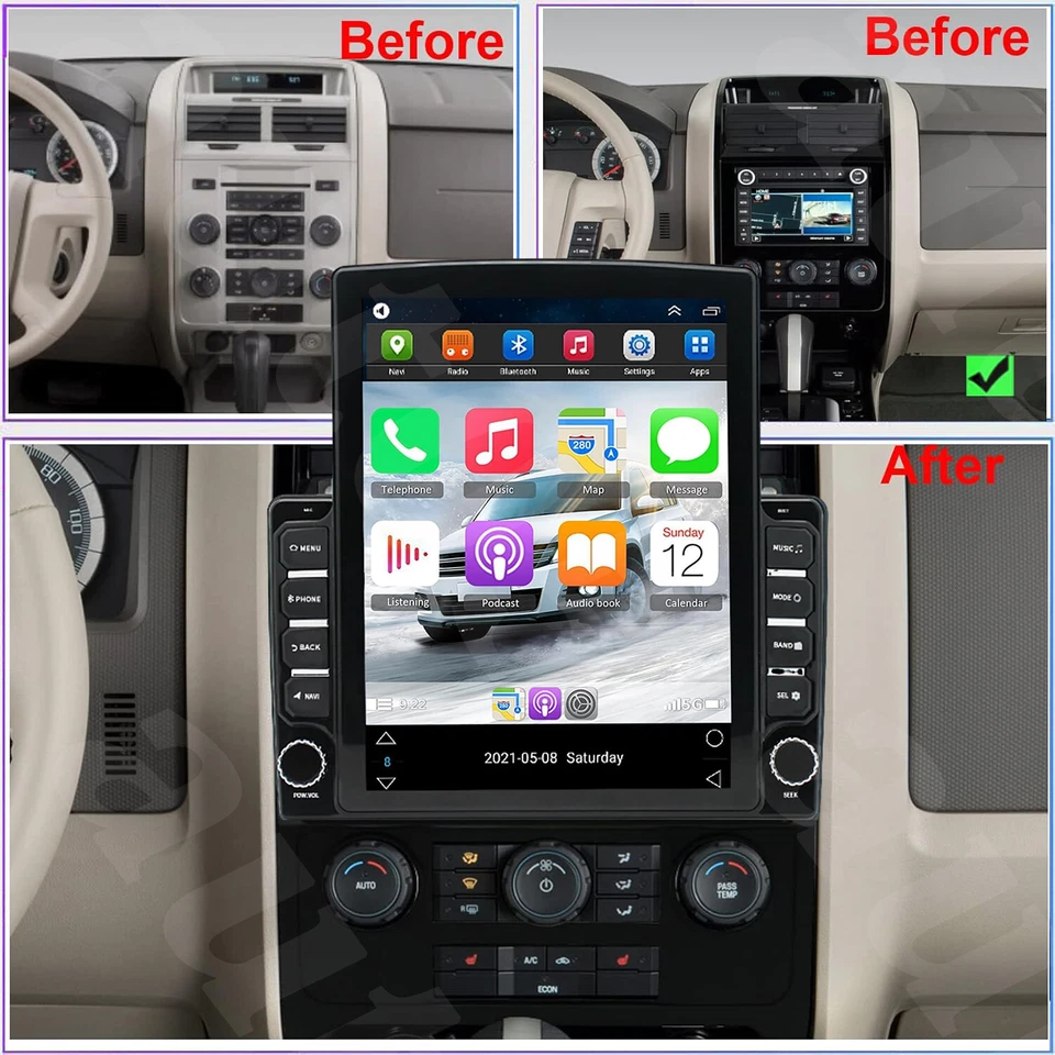 Radio de coche 9,7"" Android 13 para Mazda Tribute 2008-2011 GPS navegación video reproducción 32G Foto 2 de 4