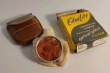 Vintage EdnaLite Size VI Optical Glass Filter Type Chroma A85 Box And Case