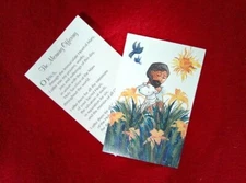 Jesus Morning Prayer Holy Card Lamb Daylilies Holy Card , New Old Monastery