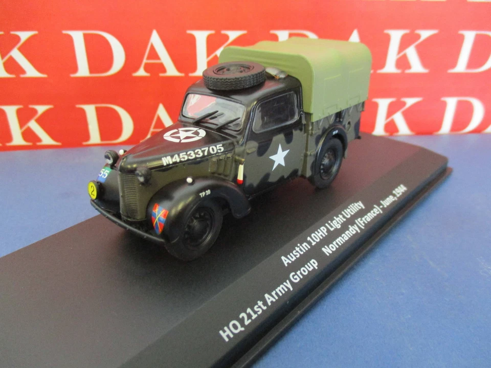 Die cast 1/43 Modellino Auto Austin 10HP Light Utility Normandy 1944 France - Immagine 2 di 4