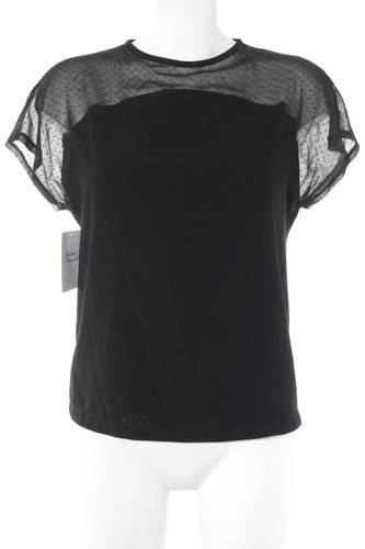 MANGO Blusa transparente Mujeres Blusa Talla EU 34 negro elegante