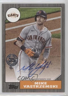 2022 Series 2 1987 Topps Baseball Black /199 Mike Yastrzemski #87BA-MY Auto w7p