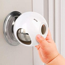 Door Knob Safety Cover for Kids  Pets, 4 Pack Child Proof Door Knob Covers