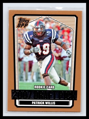 2007 Topps Draft Picks & Prospects #105 Patrick Willis Base Rookie Card RC 49ers