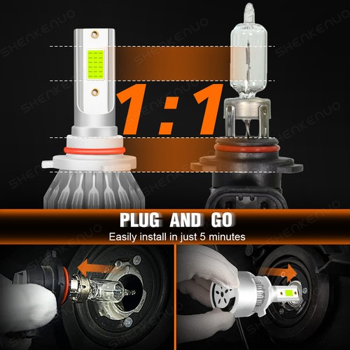 For Chevy Tahoe 2015 2016 2017 2018 2019 -6X 8000K LED Headlight Fog Light Bulbs - Picture 6 of 13