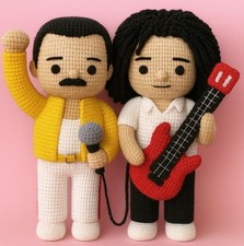 Kitted Knitting DK Patterns Only Queen Rock Band Freddie Mercury Brian May