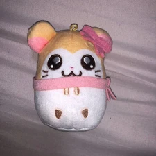 Tottoko Hamtaro DAISO Stuffed Toy Keychain Muffler-chan