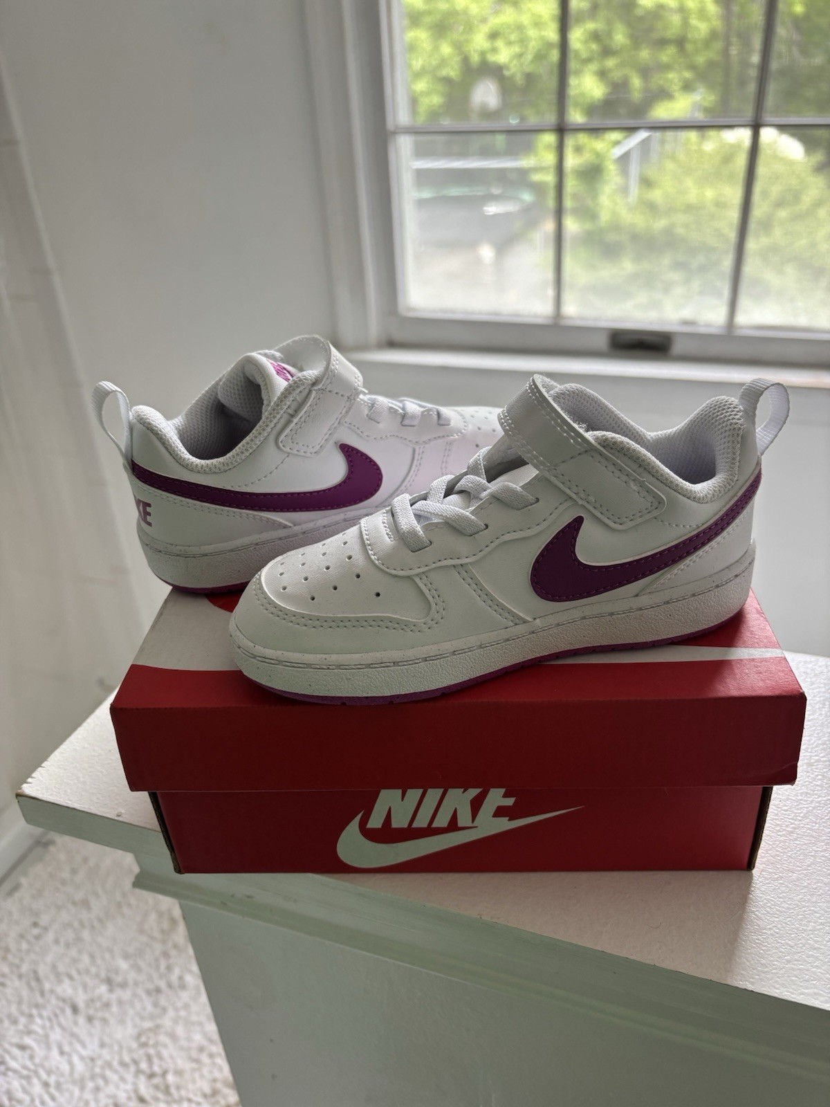 Size 9 White Purple New W/ Box