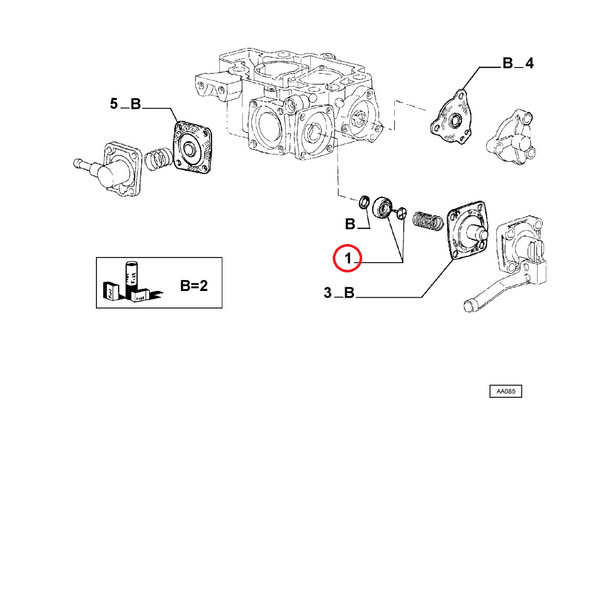 Vergaserventil Fiat Tipo - UNO - Lancia Delta Original 9941571-image