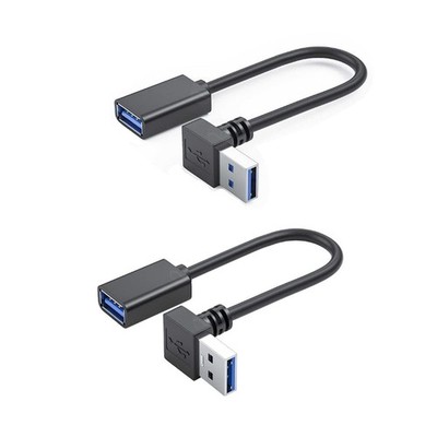 USB 3.0 Male to Female Extension Cable 90 Degree USB Extender Cable Short Extens